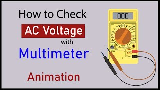 how to measure AC voltage with multimeter  how to check AC voltage with multimeter [upl. by Etezzil]