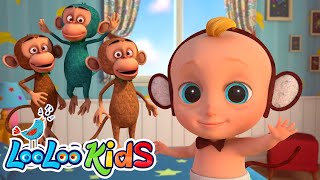 NEW Five Little Monkeys 🐵🙊 Toddler Music  Childrens Melodies by LooLoo Kids [upl. by Notsnhoj]