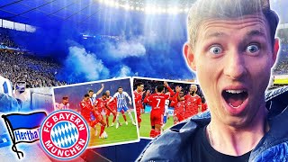 Erste Reihe Hertha BSC  Bayern München 23 Stadionvlog ⚽️🏟️ 13 Spieltag Bundesliga Highlights [upl. by Kcyred]