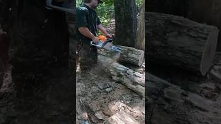 Log rolling and finishing cuts 400c Best way to keep your chain out of the dirt [upl. by Elliott]