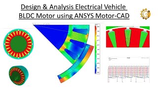 Design amp Analysis Electrical Vehicle BLDC Motor using ANSYS MotorCAD [upl. by Bucella]