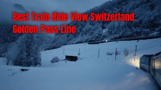 Epic Golden Pass Train Journey  Gstaad Saanen Zweisimmen Montreux  Winter View Switzerland [upl. by Reilamag61]