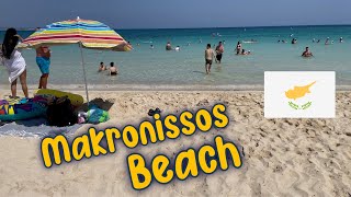 Makronissos Beach  Crystal Clear Water  Ayia Napa  Cyprus  Walking Mango 4K Tour [upl. by Nylyaj759]