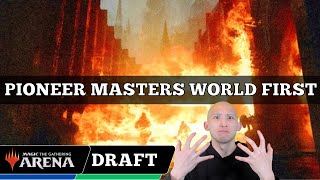 PIONEER MASTERS WORLD FIRST  Pioneer Masters Early Access Draft  MTG Arena [upl. by Ynnal621]