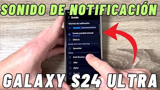 Cómo cambiar el sonido de notificación de mensajes SMS en Samsung Galaxy S24 Ultra S24 Plus amp S24 [upl. by Oijile]