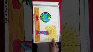 How to draw The ecliptic motion of the earthআহ্নিক গতিdrawing art painting eclipticshortsvideo [upl. by Swor]