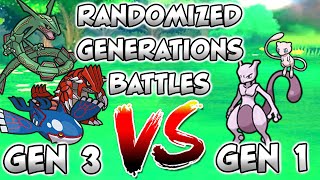 We Catch Randomized Pokemon From Different Generations Then We Battle Gen 1 VS Gen 3 [upl. by Heady937]