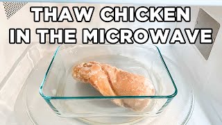 How to Thaw Chicken in the Microwave  Defrost Chicken Fast with MOMables [upl. by Rhoads]