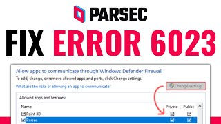 BEST Parsec Error 6023 FIX  Full Guide 2024 [upl. by Lyrpa740]