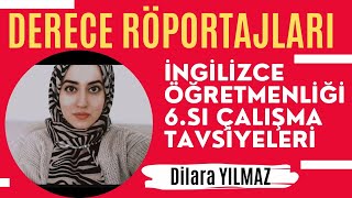 İngilizce ÖABT Türkiye 6sı Dilara YILMAZ Derece Röportajları [upl. by Edee]