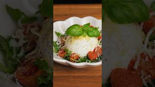 Creamy burrata and honeyroasted tomatoes  simple elegant and tasty 😋 cooking food recipe [upl. by Antonius]