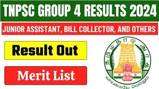 TNPSC Group 4 Result 2024  How to check TNPSC Group 4 Result [upl. by Jarlathus]