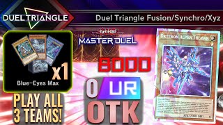 Cheapest Duel Triangle 3 Teams Deck 0 UR Drytron BlueEyes Max SD OTK  YuGiOh Master Duel [upl. by Llehsyt]