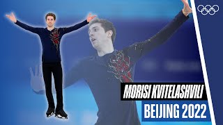 🇬🇪 Morisi Kvitelashvilis Short Program to Tout L’Univers by Gjons Tears at Beijing2022 [upl. by Lewls685]