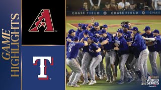 Rangers vs Dbacks World Series Game 5 Highlights 11123  MLB Highlights [upl. by Anilrac]