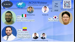 ACNS Webinar  Dec 14  Endoscopic Transorbital Approach amp Basic Principles in Meningioma Surgery [upl. by Ennairrac]