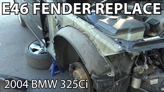 BMW E46 How To Replace a Fender DIY [upl. by Eidur]