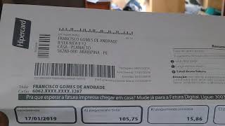 Hipercard fatura atrasada porco tá do correios [upl. by Rot]