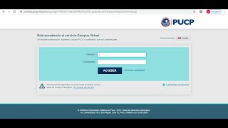 Tutorial Campus Virtual PUCP [upl. by Teerprug]
