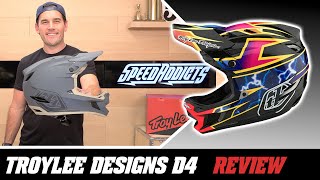 Troy Lee Designs D4 Bicycle Helmet Review at SpeedAddictscom [upl. by Aicaca]