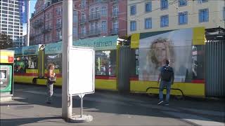 Trams in Basel  Tramway  Strassenbahn  Villamos  BVB [upl. by Aihsit]