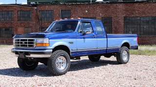 1997 Ford F250 XLT 4x4 73L Powerstroke 107000 Miles Walkaround  Test Drive [upl. by Lorolla]