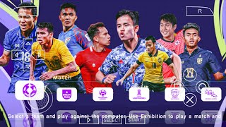 eFOOTBALL PES 2024 PPSSPP Asia Update Transfers 2024 New Kits AFC Asian Cup Qatar 2024 Best Graphics [upl. by Raybin]