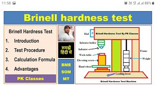 Brinell Hardness Test हिंदी [upl. by Torbart]