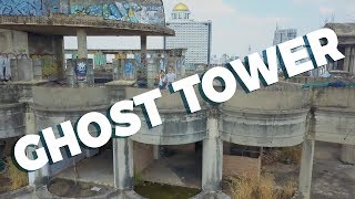 Bangkok Ghost Tower Drone Shot Sathorn Unique Tower [upl. by Razaile]