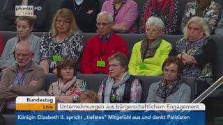 Bundestag Debatte zu Unternehmungen aus bürgerschaftlichem Engagement am 23032017 [upl. by Leidba]