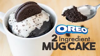 2 Ingredient OREO Mug Cake 💙  Easy Microwave Desserts [upl. by Yeclek]