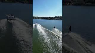 Drone View Skiing  Lake Arlington Texas [upl. by Selestina333]