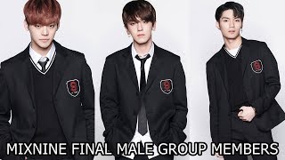 MIXNINE WINNING MALE GROUP FINAL MEMBERS [upl. by Euqcaj]