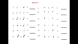 Tema 12 Las figuras musicales Ejercicios [upl. by Rudie315]