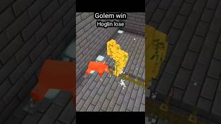 Minecraft 2 Gold Golem VS 6 Hoglin Shorts [upl. by Janos]