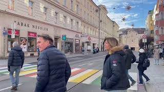 Walking tour Innsbruck 4K Part 1  Austria  Christmas 2022  Europe destinations  Winter December [upl. by Kacy]