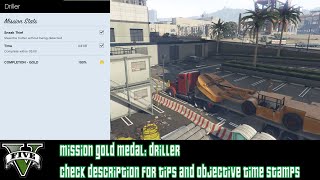 GTA V quotDrillerquot Mission Gold Medal [upl. by Accebor582]