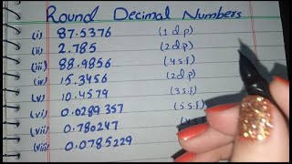 Round off Decimal Numbers class 11 Rounding decimals to Significant figures [upl. by Cranston]