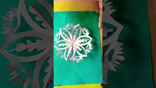 M1124 Nompaper snowflake short video paper cutting snow flakes [upl. by Olnek]