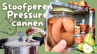 Stoofperen makkelijk maken in de Pressure Canner  Rauw in de pot  geen bende in de keuken [upl. by Ailsun]