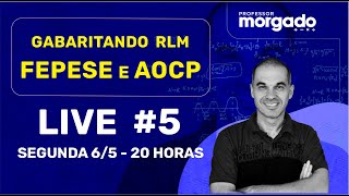 GABARITANDO RLM  FEPESE e AOCP  LIVE 5 [upl. by Neih]