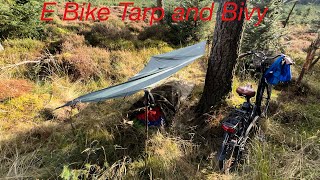 E Bike Tarp and Bivy in the Forest [upl. by Naahs779]