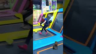 motivation sports funny fun kids trampoline jump parkour gym [upl. by Erfert]