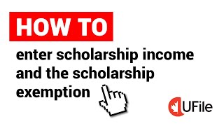 How to enter scholarship income and the scholarship exemption [upl. by Dulcle]