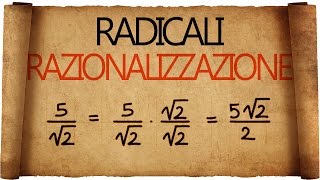 Radicali  Razionalizzazione del denominatore [upl. by Sirrot]