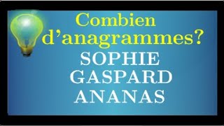 Dénombrement • Savoir compter les anagrammes dun mot • Terminale spécialité maths • Permutations [upl. by Witkin]