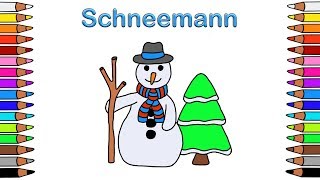 Ausmalbilder für Kinder 🎨​ Malbuch Weihnachten ⛄️​ Youtube Ausmalbilder ⛄️​ Schneemann [upl. by Runkle]