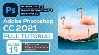 Photoshop Rectangle Tool  Adobe Photoshop CC 2021 Bangla Tutorial  Class 19 [upl. by Koeninger]