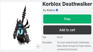 Korblox Deathwalker Free Giveaway [upl. by Airliah]