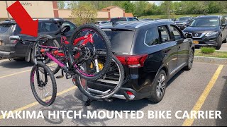 Yakima Double Down Ace HitchMounted Bike Carrier  Unboxing and Installation [upl. by Nnaeus]